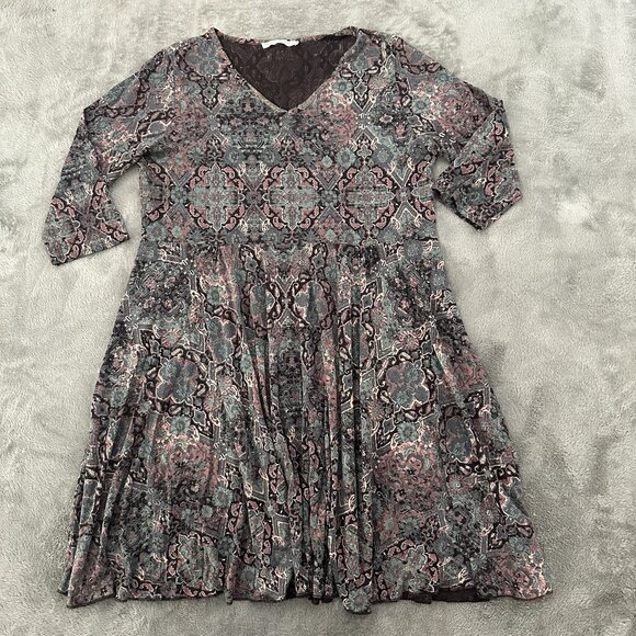 Peruvian Connection Pima Cotton Modal Babydoll Dress Women's XL - Picture 1 of 5